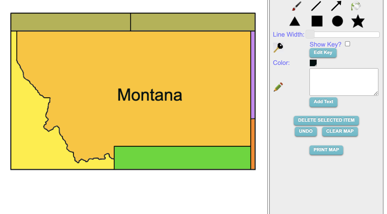 Make your Own Montana Map Online